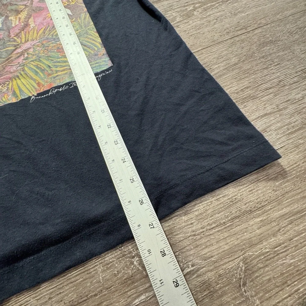 Banana Republic T-Shirt Mens Medium Black Cotton Into The Amazon Heritage Tee